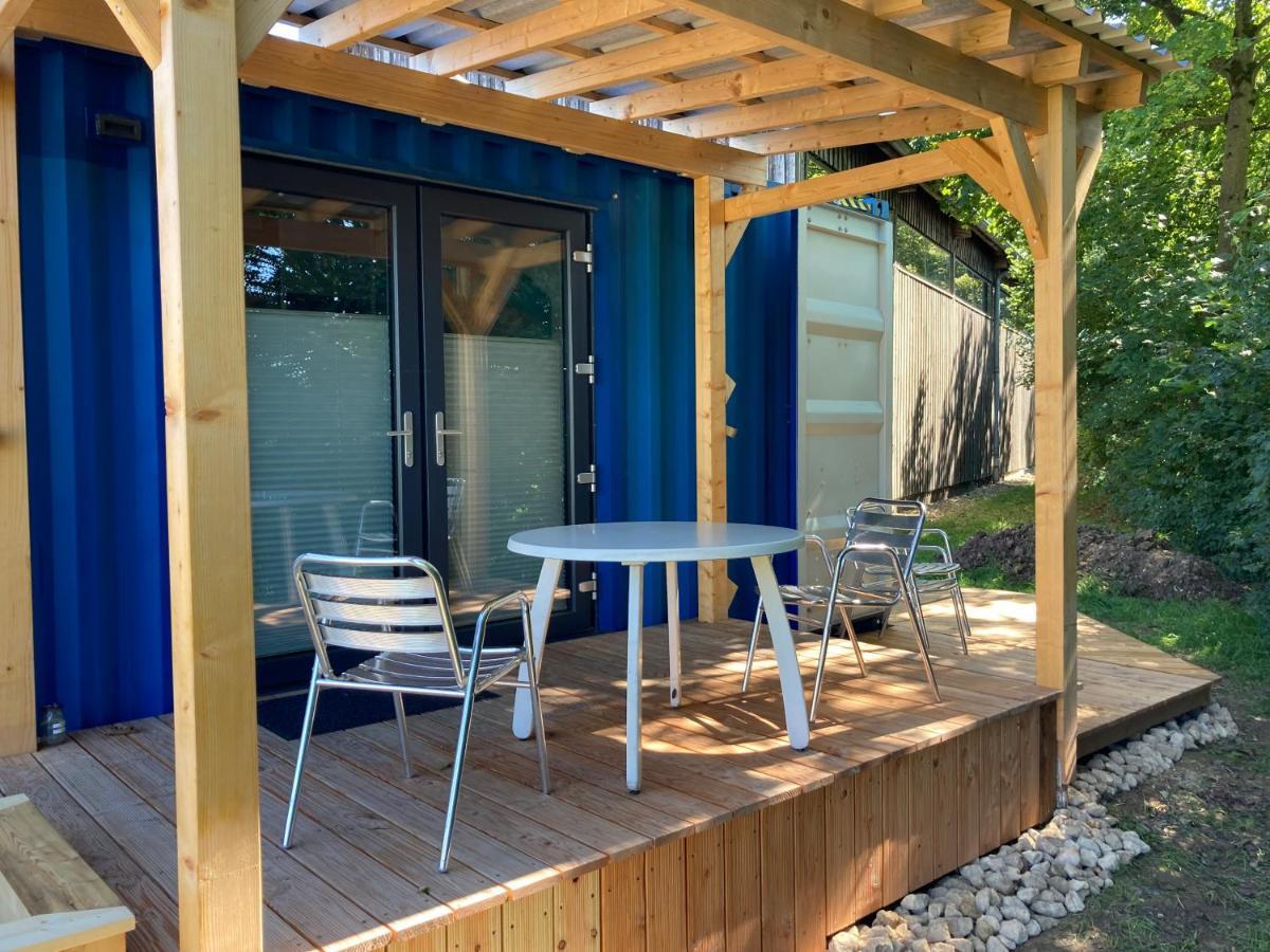 Tiny House Im Seecontainer Mit Parkplatz, Glasfaser, Netflix, Veranda Und Gehobener Ausstattung 科堡 外观 照片