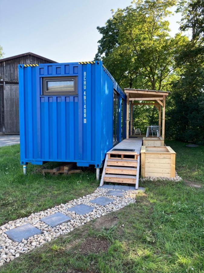 Tiny House Im Seecontainer Mit Parkplatz, Glasfaser, Netflix, Veranda Und Gehobener Ausstattung 科堡 外观 照片